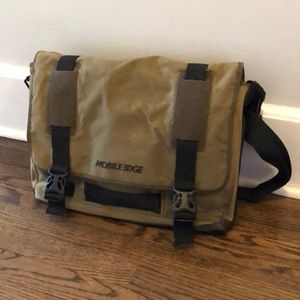 Olive green laptop bag messenger